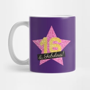 16th Birthday Gifts Women Fabulous - Pink Gold Mug